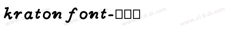kraton font字体转换